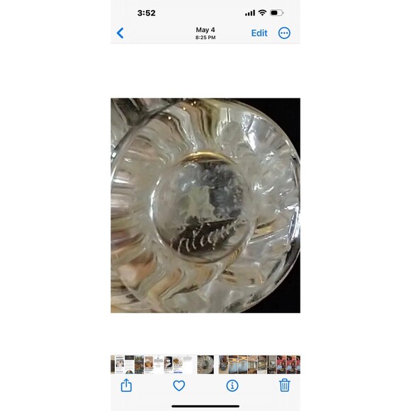 MCM Vintage Nina Ricci L’air du Temps Lalique Crystal Perfume Bottle-signed - Picture 8 of 8